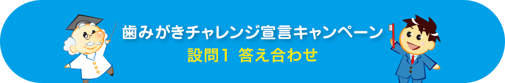 歯みがきチャレンジ宣言キャンペーン 設問1 答えあわせ